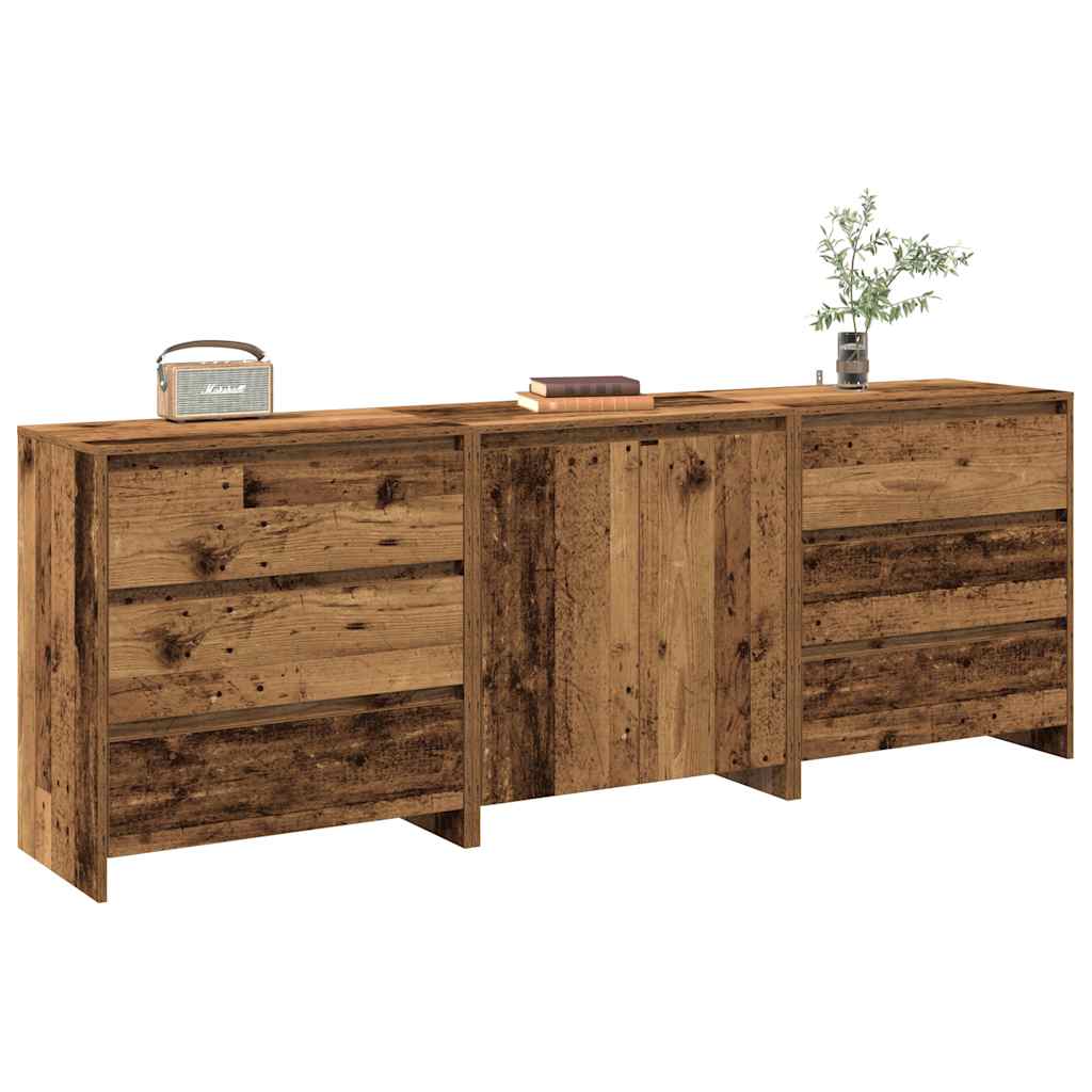 Multidom 3-dielny príborník Old Wood Engineered Wood