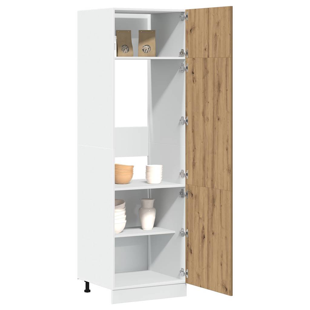 E-shop Multidom Skrinka na chladničku “Lyon” Artisan Dub 60x57x207 cm