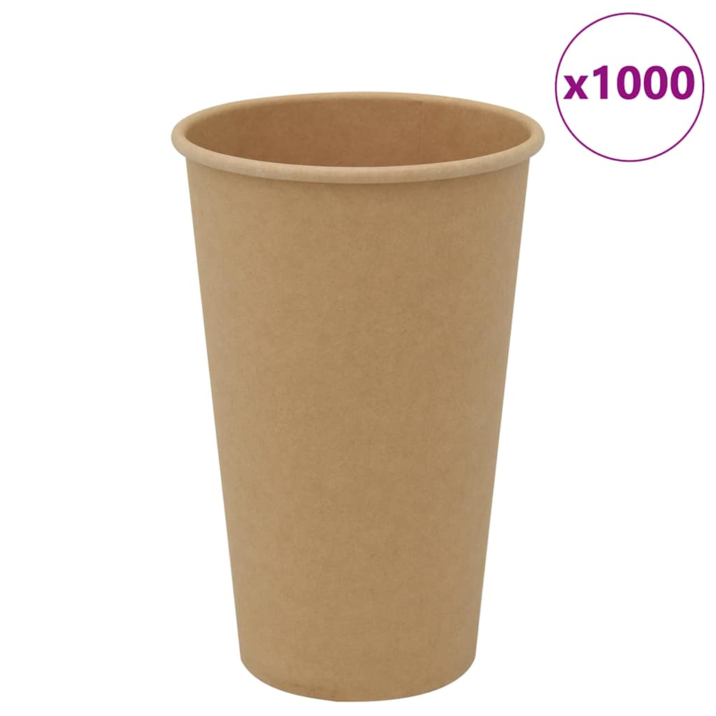 Multidom Papierové šálky na kávu 1000 ks 16oz 400ml hnedá