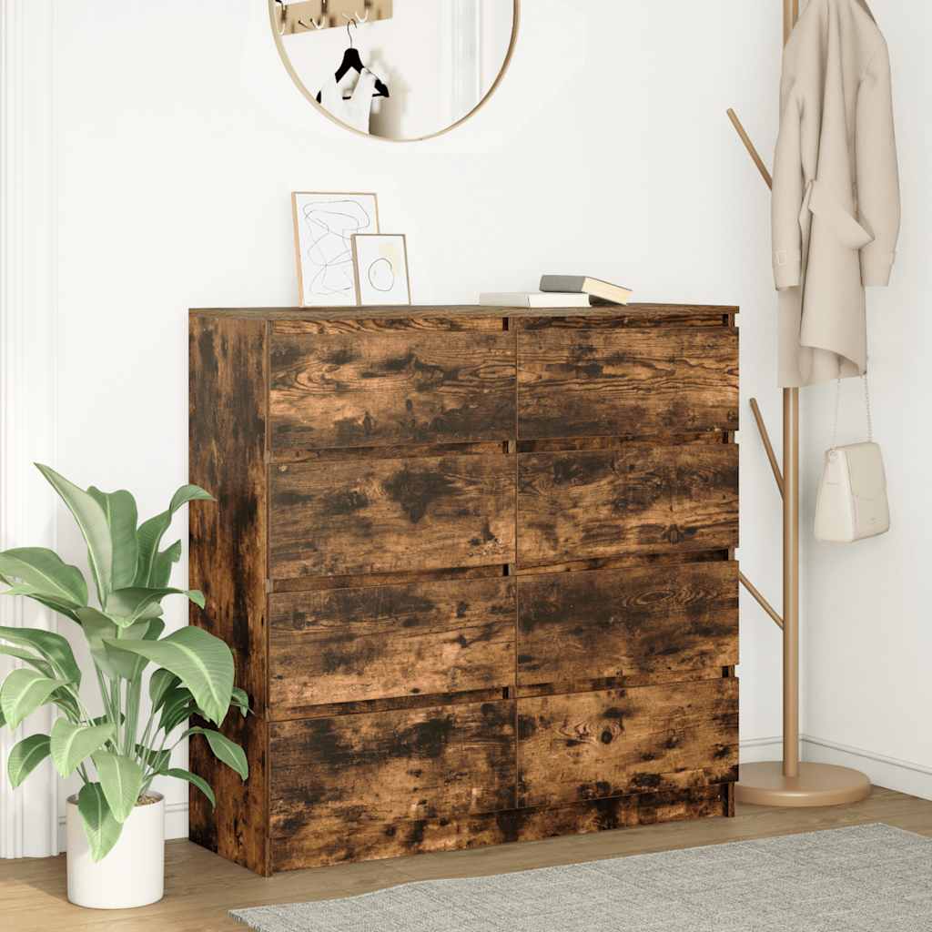 E-shop Multidom Príborník Dub dymový 100x35x99 cm Konštruktérske drevo