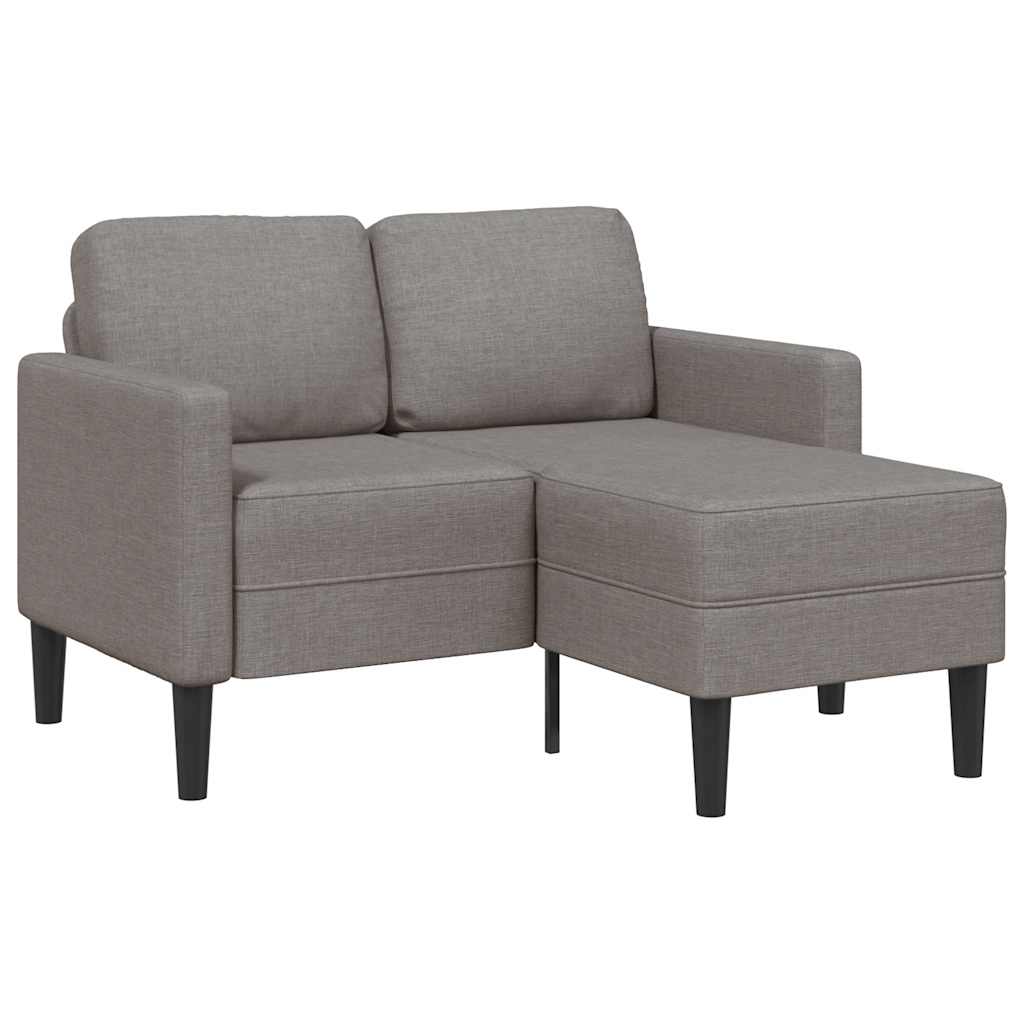 E-shop Multidom 2-miestna pohovka s leňoškou v tvare L taupe látka 125 cm