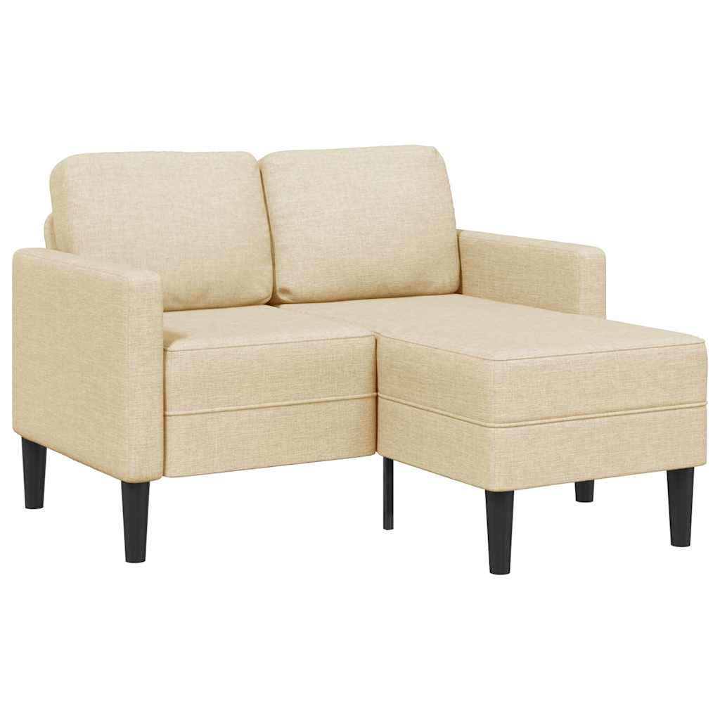 Multidom 2-miestna pohovka s leňoškou v tvare L krémová látka 125 cm