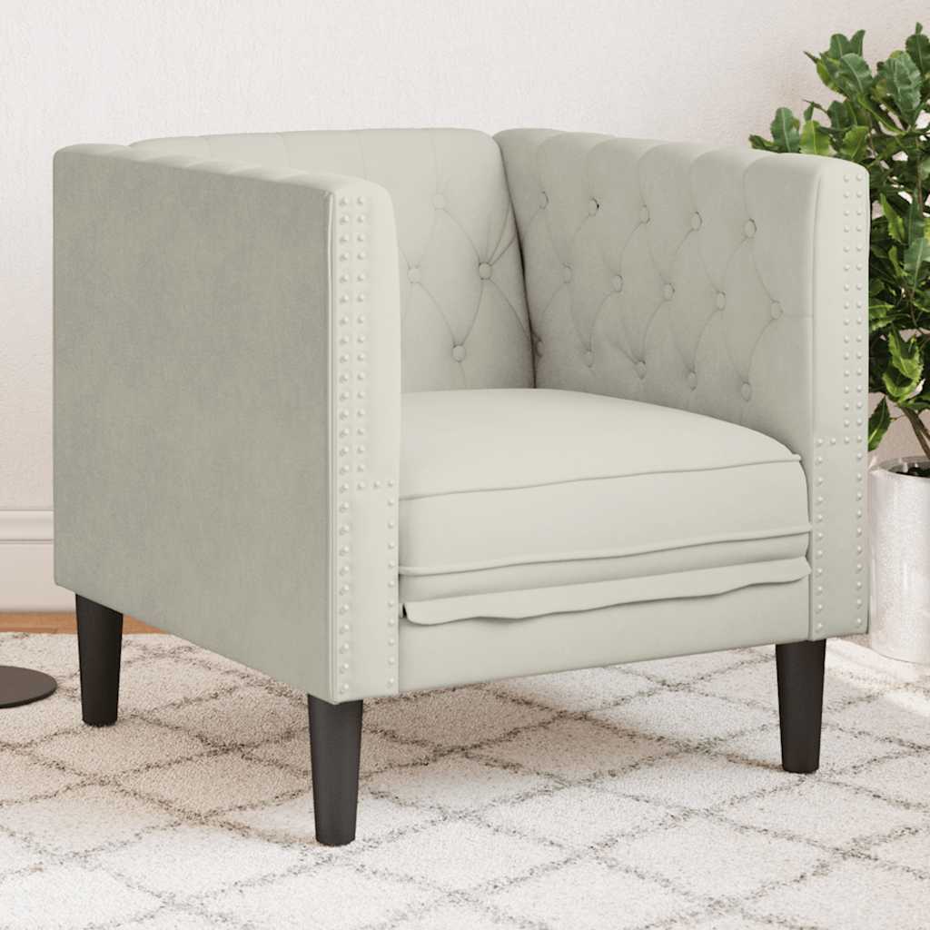 E-shop Multidom Pohovka Chesterfield krémová zamat