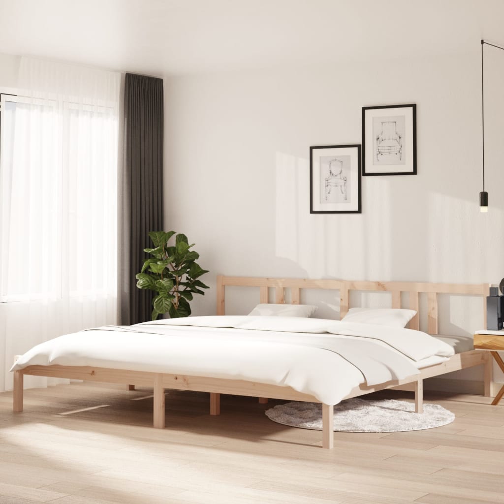 E-shop Multidom Posteľný rám bez matraca, drevený masív 200x200 cm