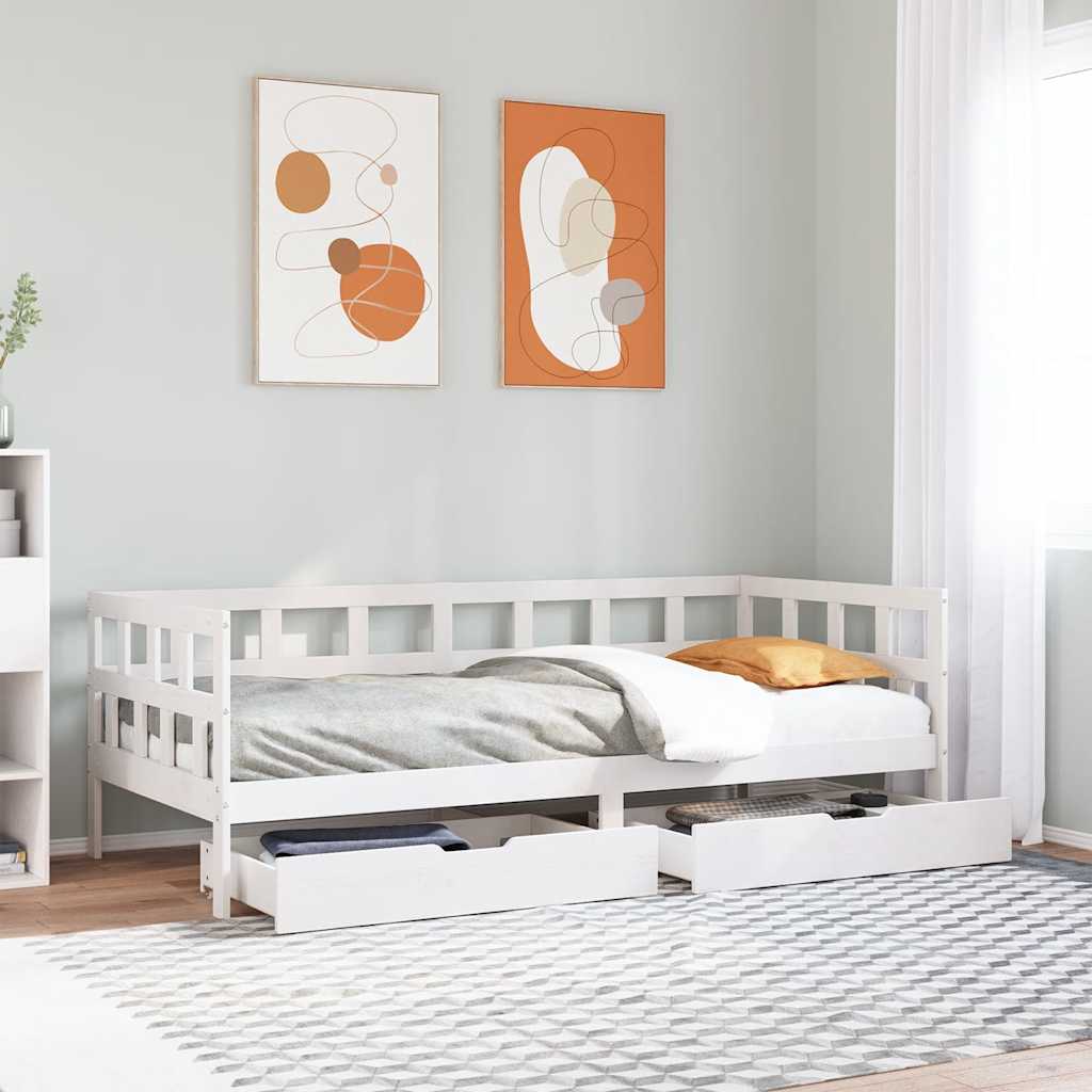 E-shop Multidom Denná posteľ zásuvky 80x200 cm masívna borovica