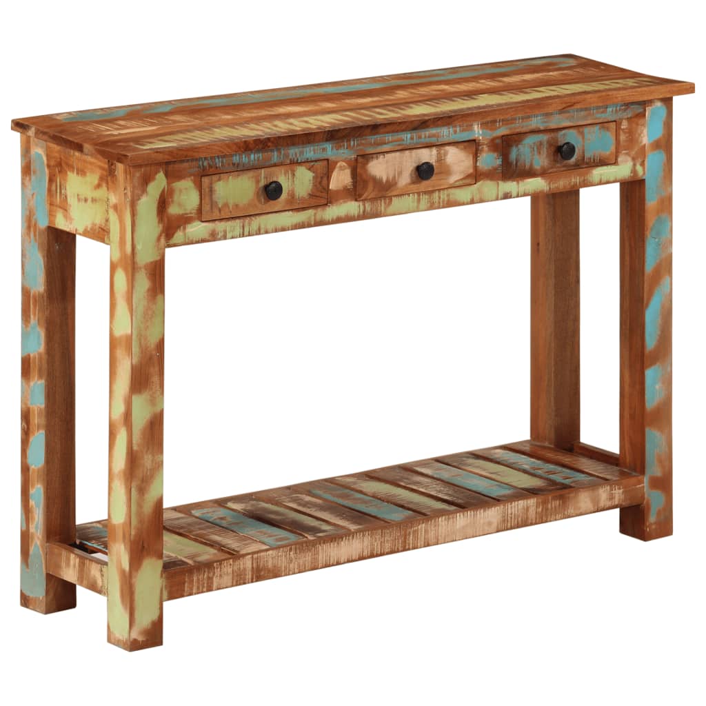 E-shop Multidom Konzolový stolík 110x30x76 cm masívne recyklované drevo
