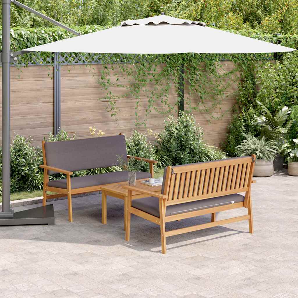 E-shop Multidom Súprava záhradných pohoviek 3 pcs Hnedá 120 x 65,5 x 79 cm
