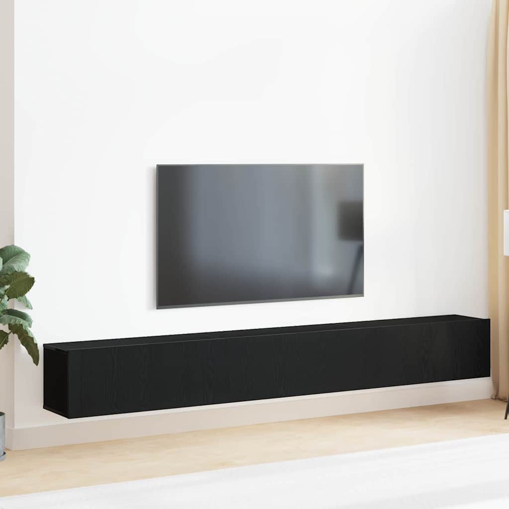 E-shop Multidom Zostava TV skriniek Nástenný 3 pcs Čierny dub 80 x 30 x 30 cm