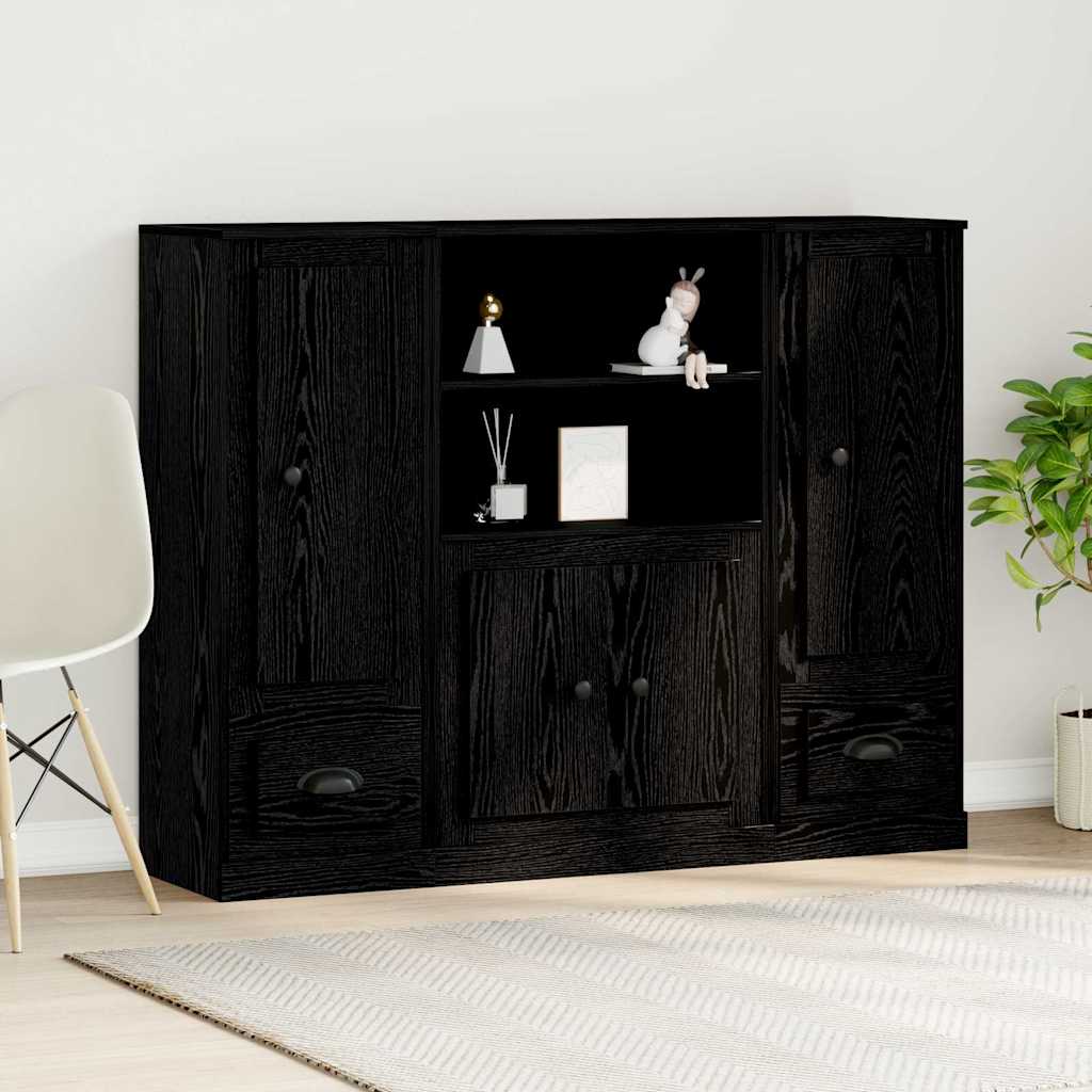 E-shop Multidom Highboard Čierny dub 132 x 35.5 x 103.5 cm Kompozitné drevo