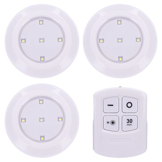 E-shop Solight LED svetielka s diaľkovým ovládaním, 3x 50lm, časovač, batériové napájanie