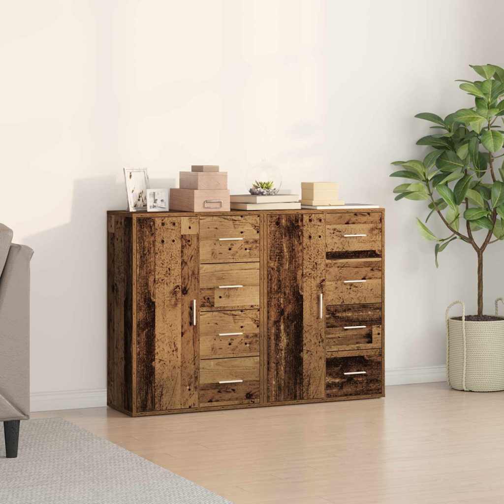 E-shop Multidom Servírovacia skriňa 2 pcs Staré drevo 60 x 31 x 84 cm