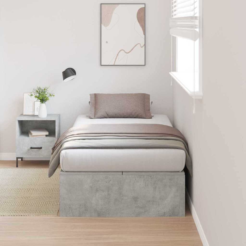 E-shop Multidom Rám postele s úložným prostorem Betónová šedá 80 x 200 cm