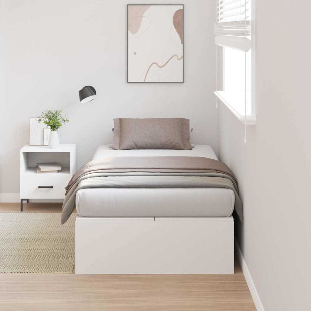E-shop Multidom Rám postele s úložným prostorem s úložiskom Biela 90 x 200 cm