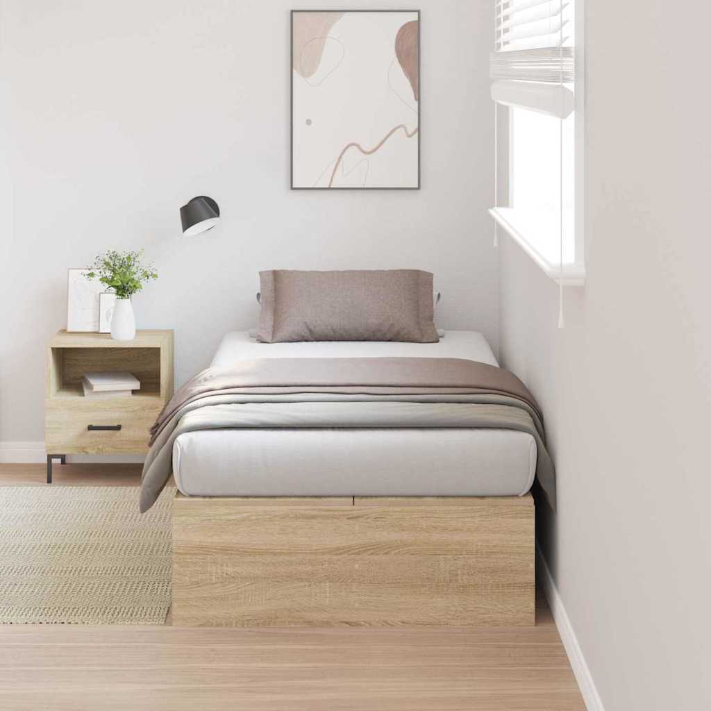 E-shop Multidom Rám postele s úložným prostorem Sonoma dub 90 x 200 cm
