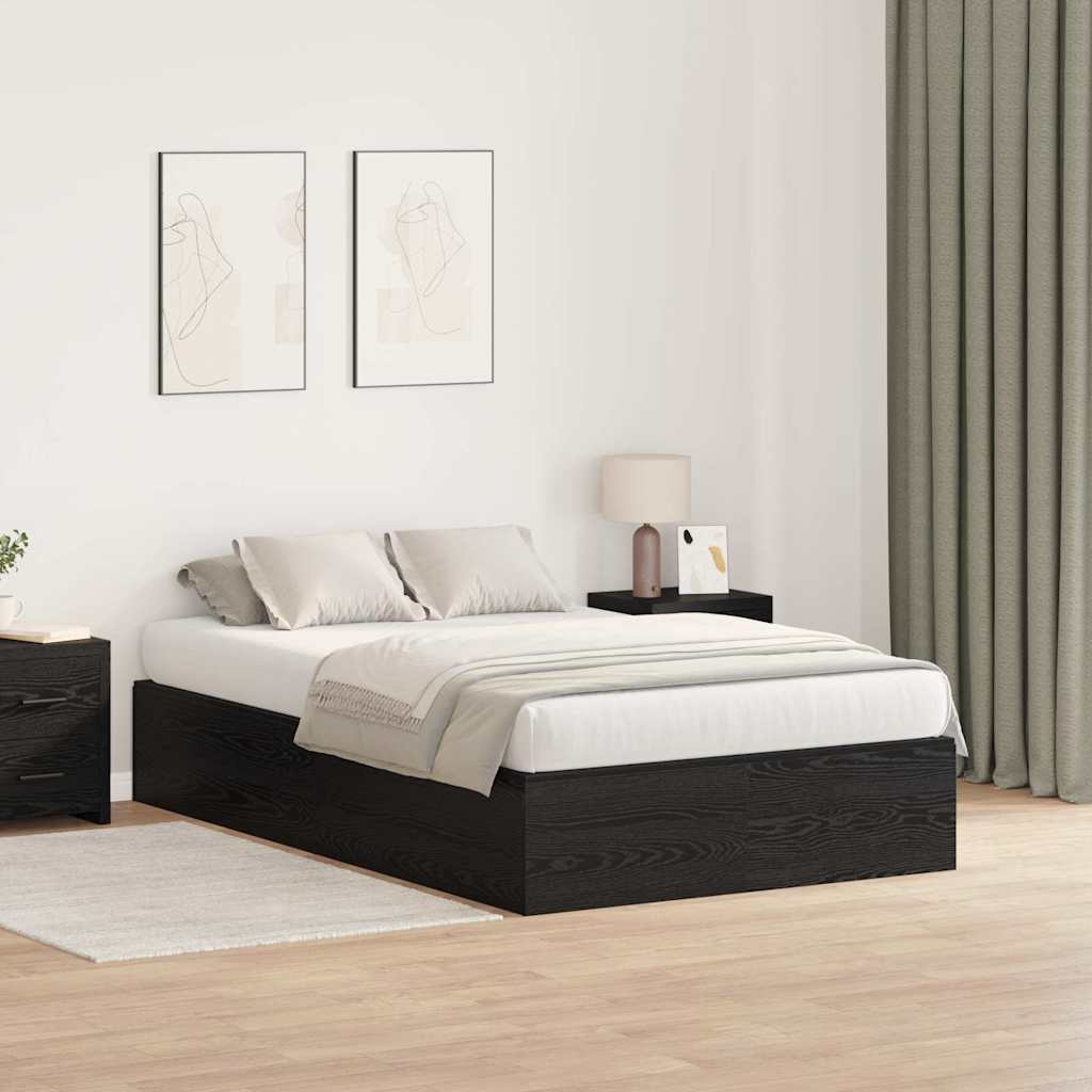 E-shop Multidom Rám postele s úložným prostorem Čierny dub 120 x 200 cm