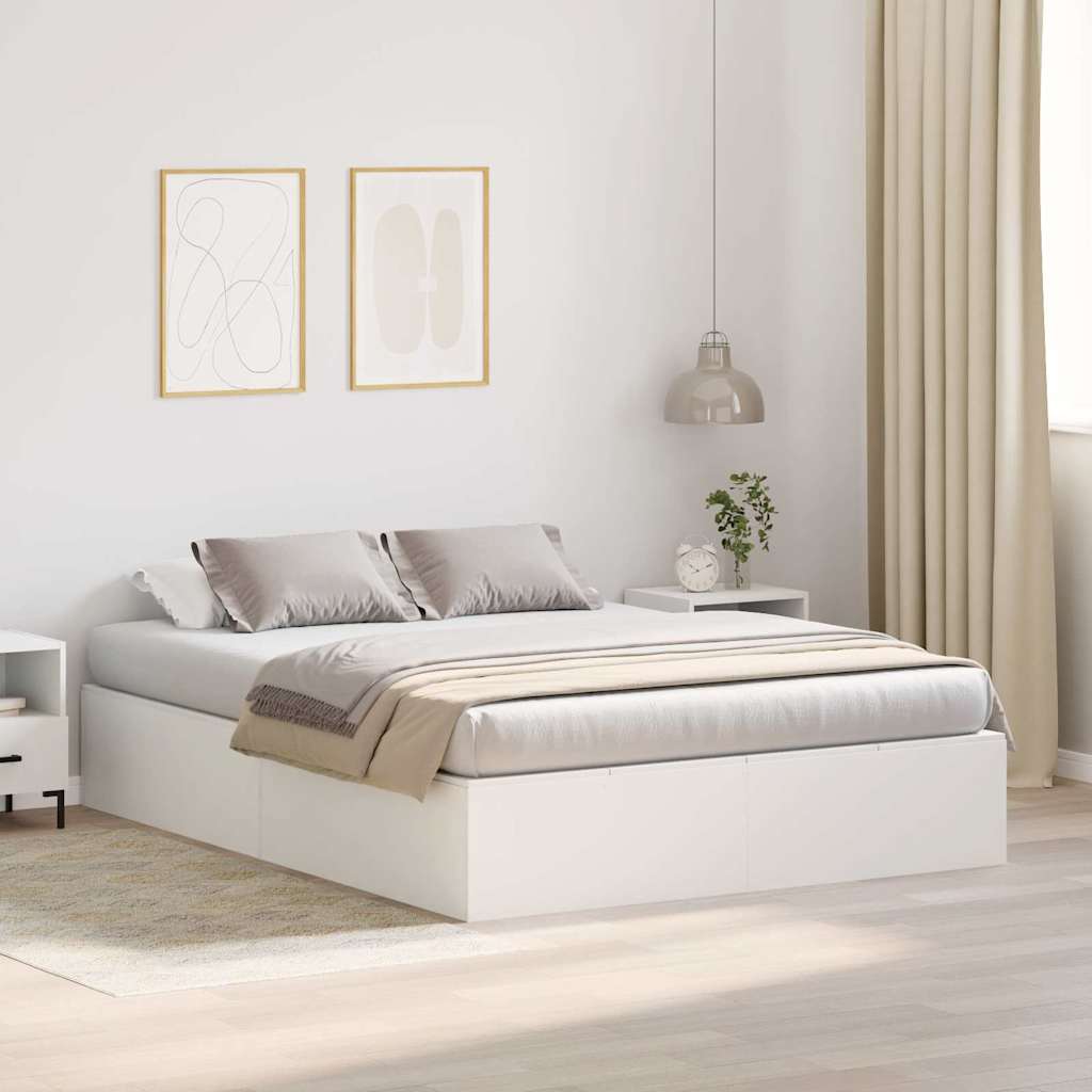 E-shop Multidom Rám postele s úložným prostorem s úložiskom Biela 150 x 200 cm