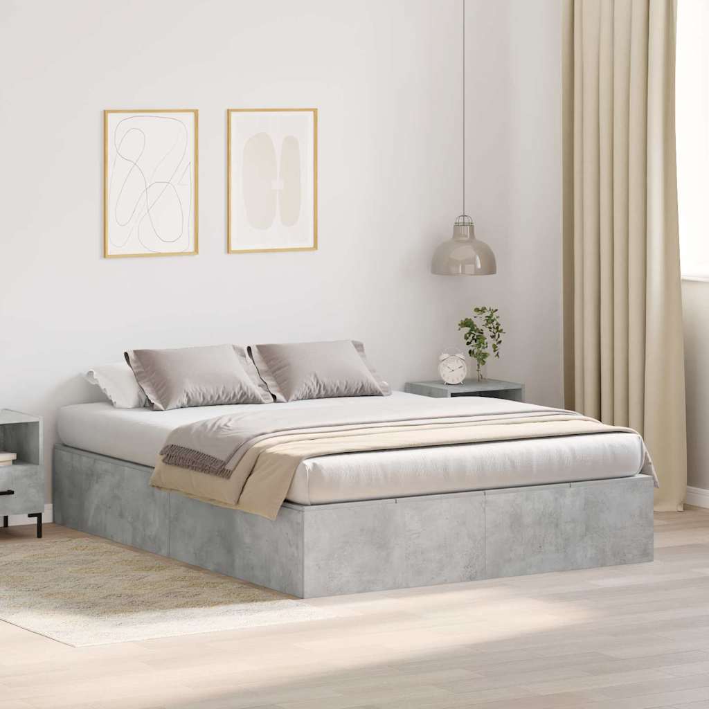 E-shop Multidom Rám postele s úložným prostorem Betónová šedá 150 x 200 cm