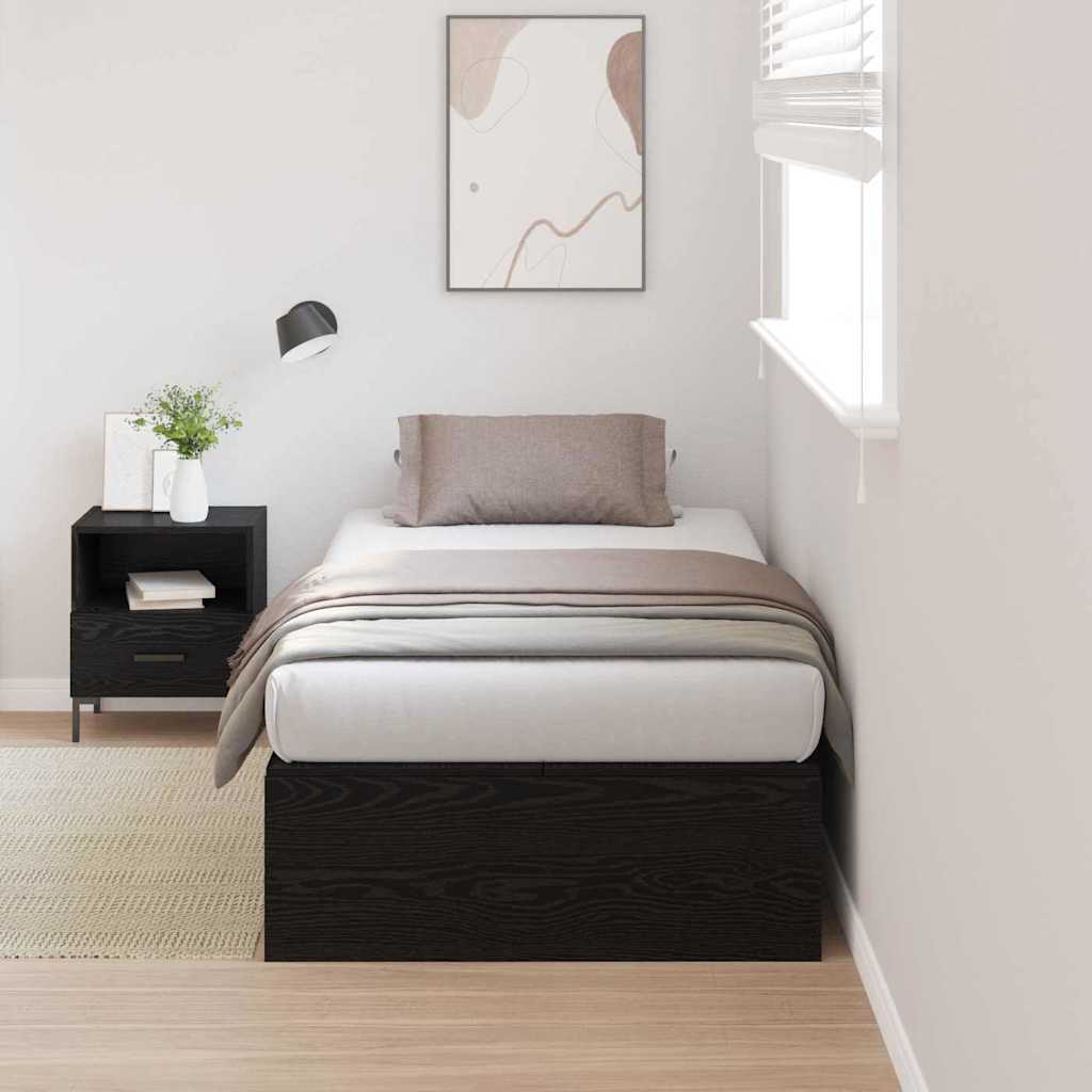 E-shop Multidom Rám postele s úložným prostorem Čierny dub 90 x 190 cm