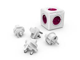 E-shop Zásuvka PowerCube REWIRABLE USB+TRAVEL PLUGS fialová