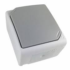 E-shop Solight 5B301 vypínač do vlhka IP54, č. 1 jednopólový, sivý