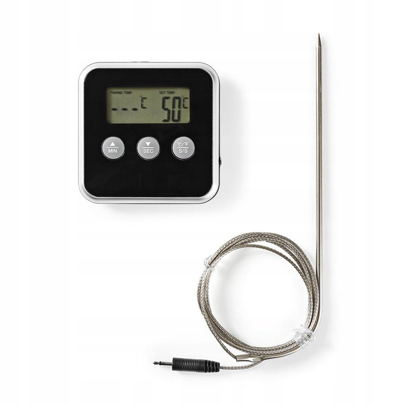 E-shop Teplomer na mäso 0+250°C NEDIS KATH105BK