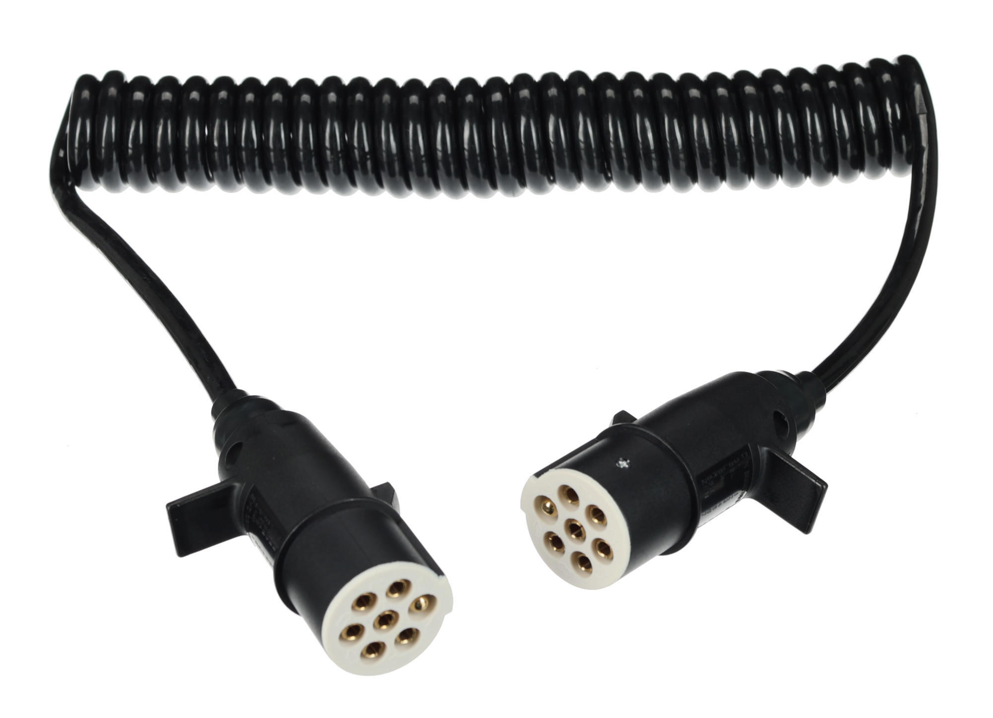 E-shop Propojovací spirálový kabel 7pin typ S TRAILER CABLE 10, plastová zástrčka, 24V, 3,5m SIXTOL