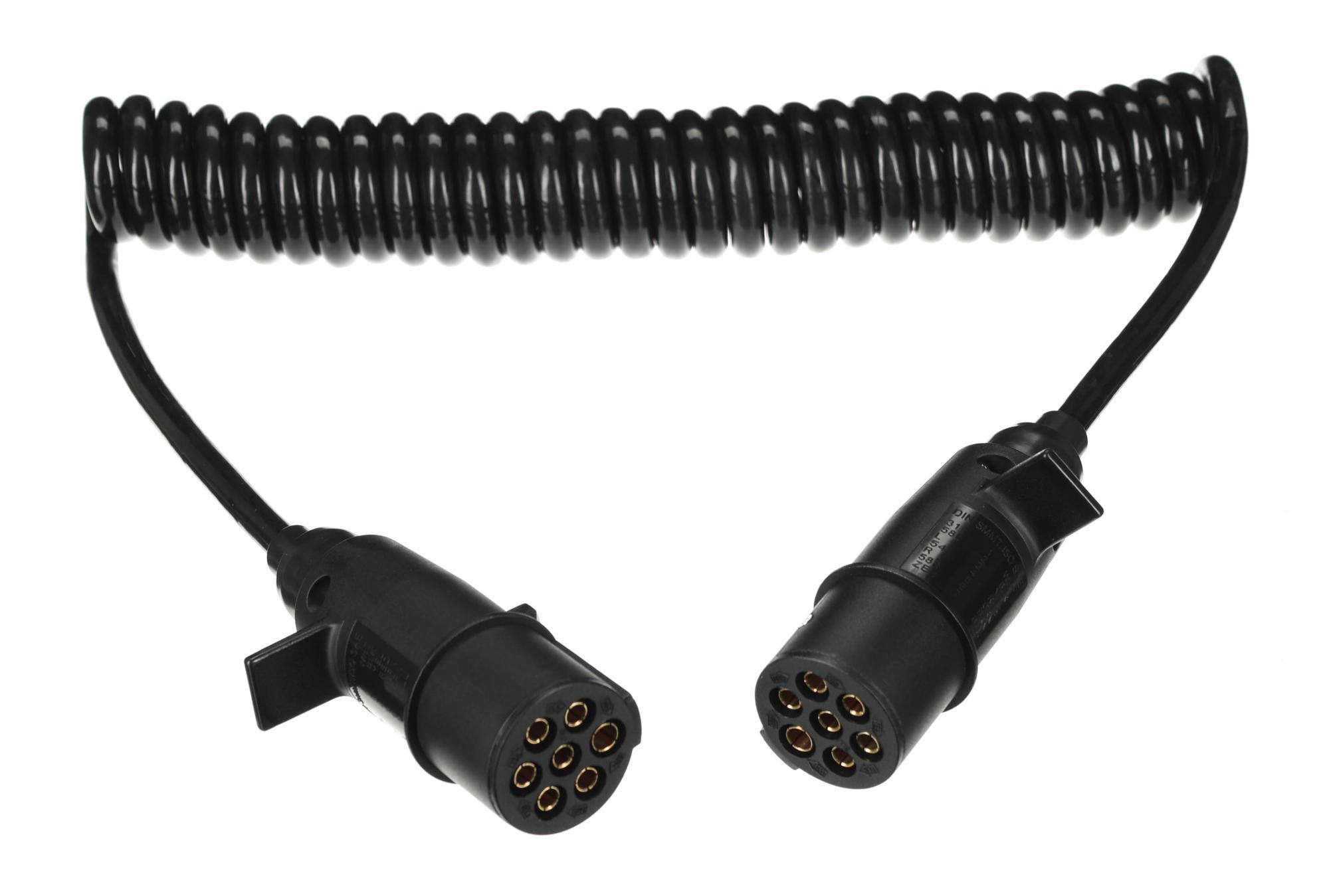 E-shop Propojovací spirálový kabel 7pin typ N TRAILER CABLE 11, plastová zástrčka, 24V, 3,5m SIXTOL
