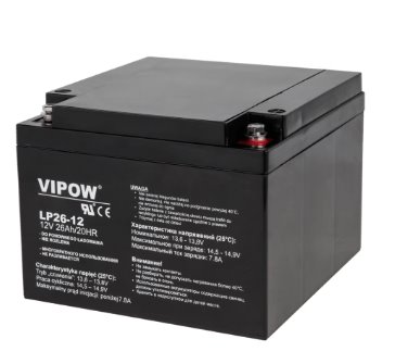 E-shop Batéria olovená 12V/26Ah Vipow LP-2612 gélový akumulátor