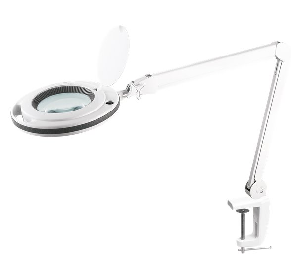 E-shop Stolná lampa s lupou do dielne REBEL NAR0461-2, 5D, 10W, 6500K