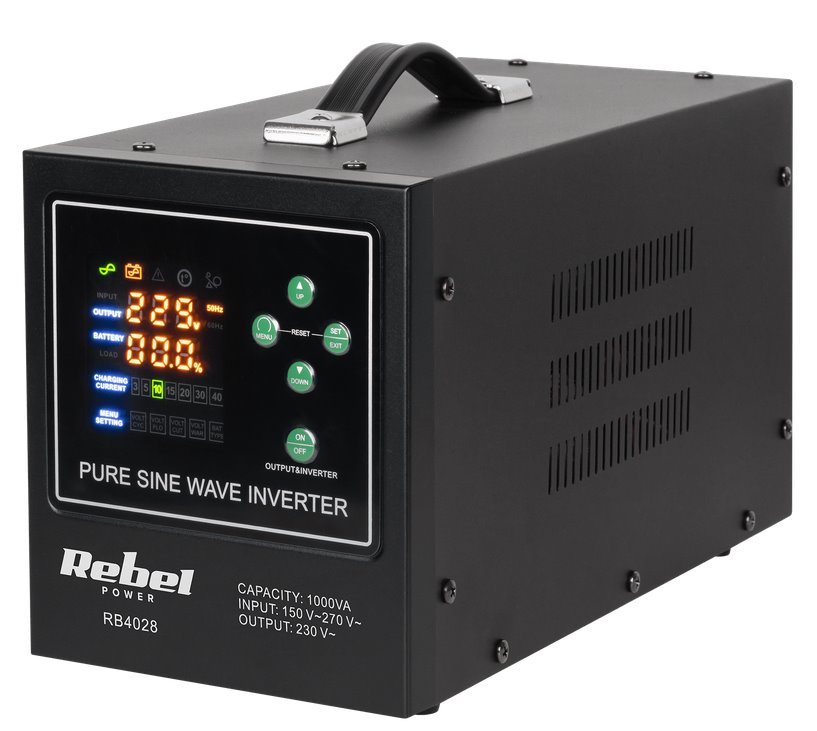 E-shop Zdroj záložný REBEL POWER 1000 LFP4 RB-4028 700W 12V