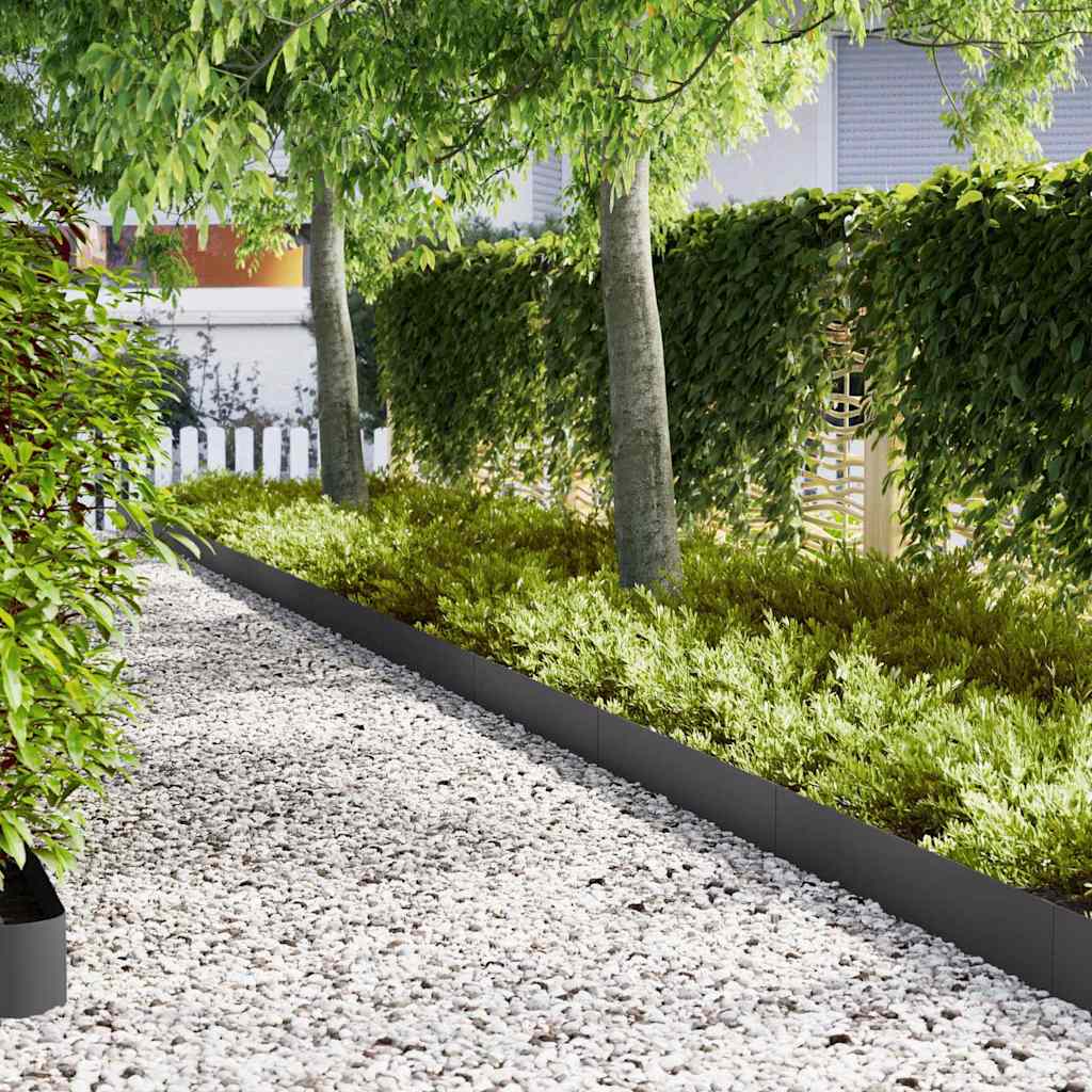 E-shop Multidom Obrubník trávnika 50 pcs Čierna 100 x 0.05 x 20 cm