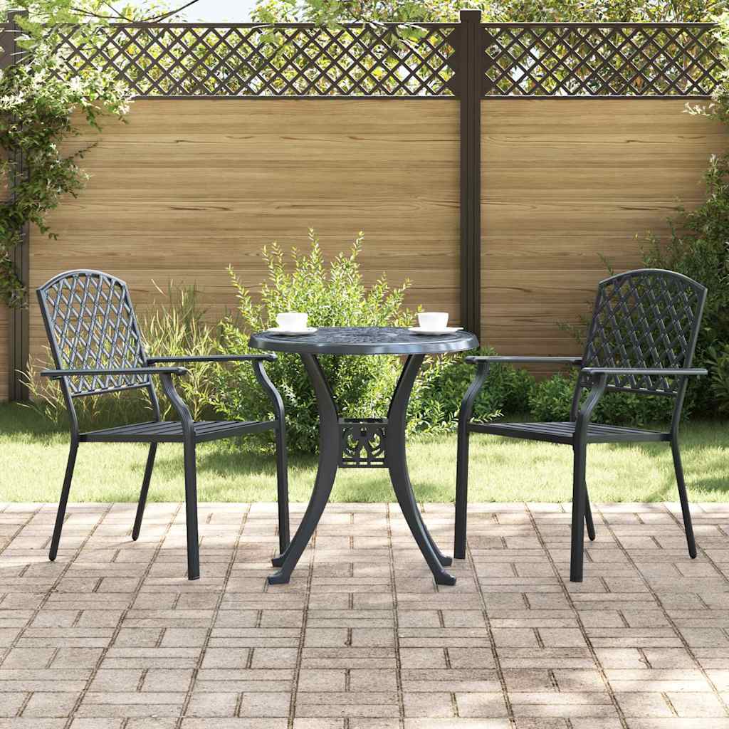 E-shop Multidom Záhradná stolička 2 pcs Antracit 56 x 65 x 89 cm Oceľ