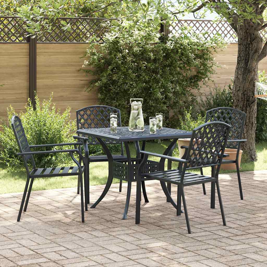 E-shop Multidom Záhradná stolička 4 pcs Antracit 56 x 65 x 89 cm Oceľ