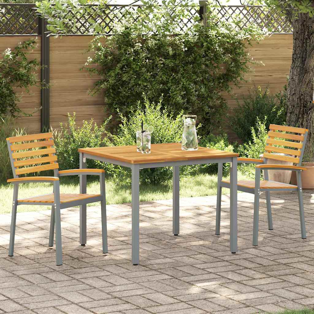 E-shop Multidom Záhradná stolička 2 pcs Hnedá 56 x 57 x 87 cm