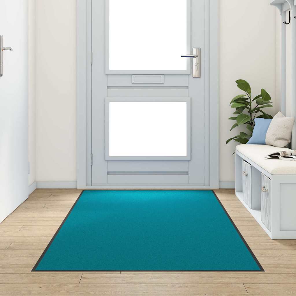 E-shop Multidom Rohož Cyan a Čierna 120 x 300 cm 100% polyamid
