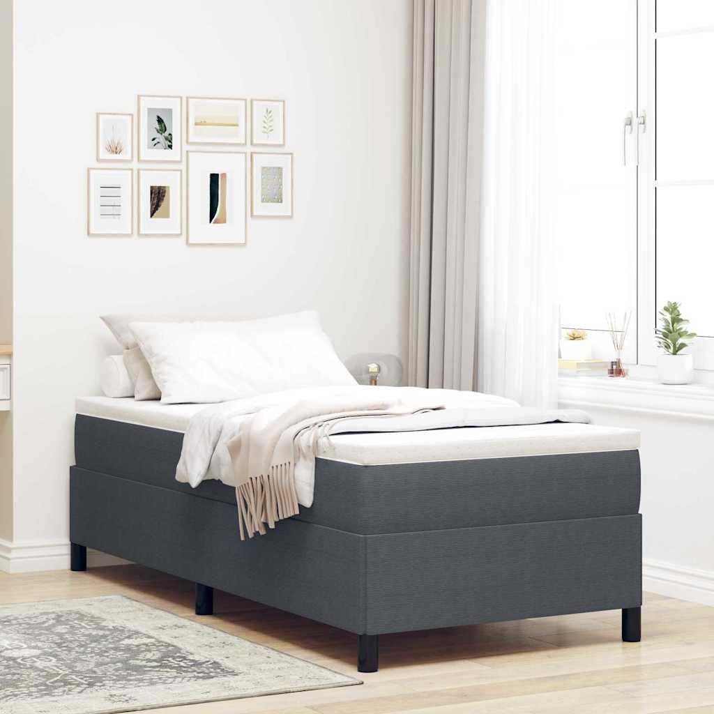 E-shop Multidom Posteľ s pružinovým rámom Tmavosivá 100 x 200 cm