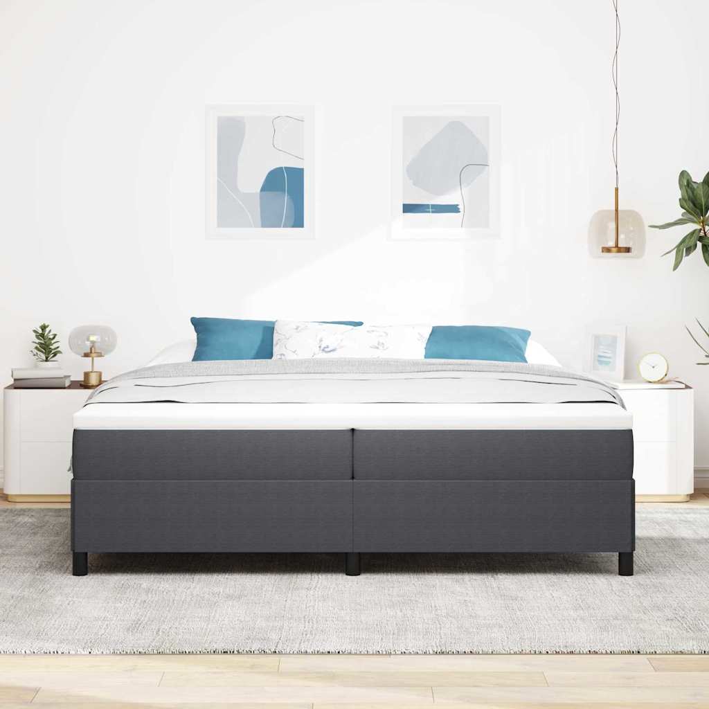 E-shop Multidom Posteľ s pružinovým rámom Tmavosivá 200 x 200 cm
