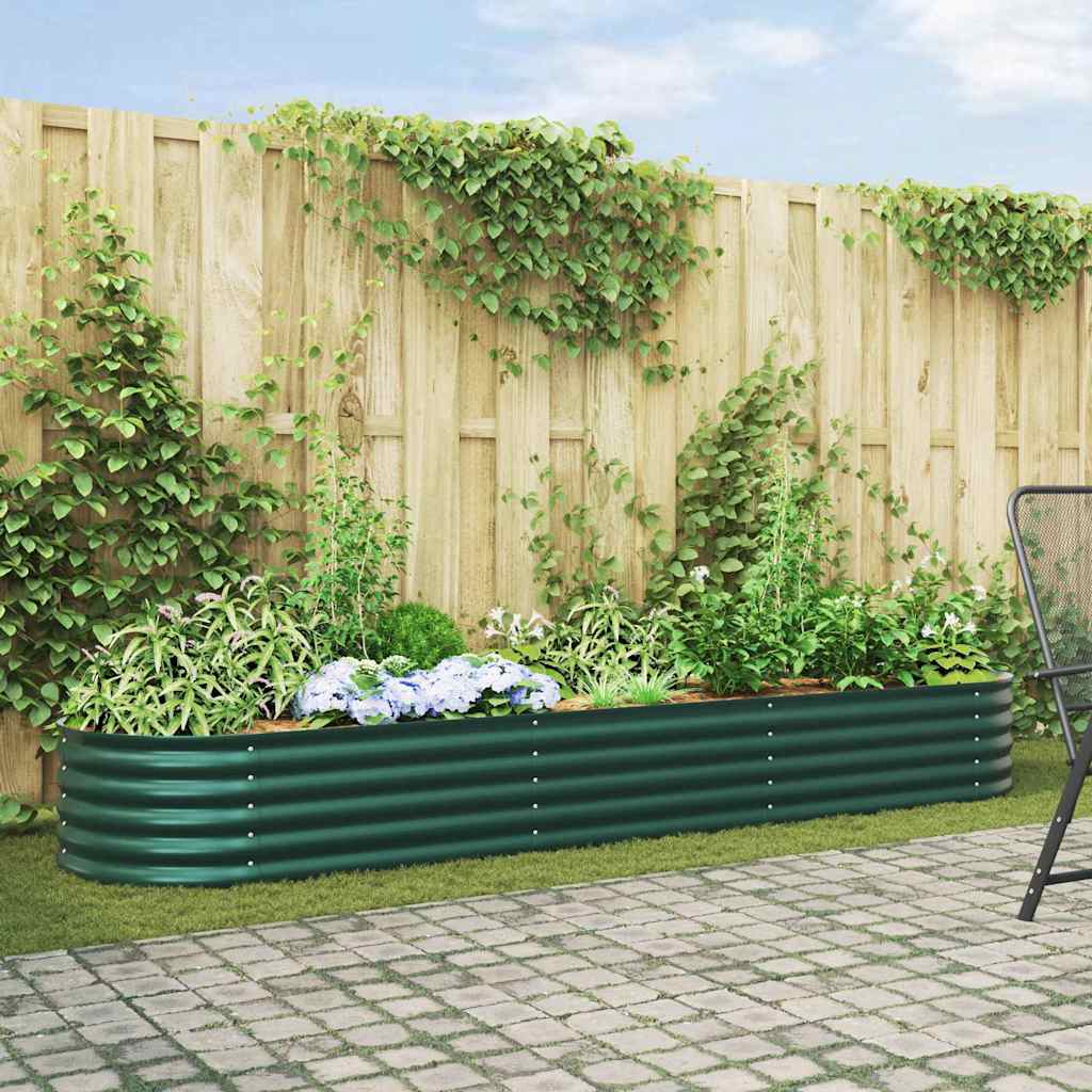 E-shop Multidom Zvýšený záhon Zelená 320 x 80 x 44 cm Oceľ