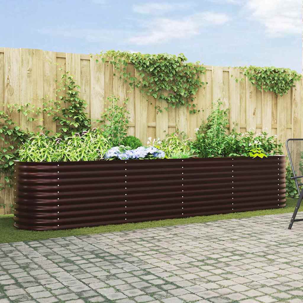 E-shop Multidom Zvýšený záhon Hnedá 400 x 80 x 81 cm Oceľ