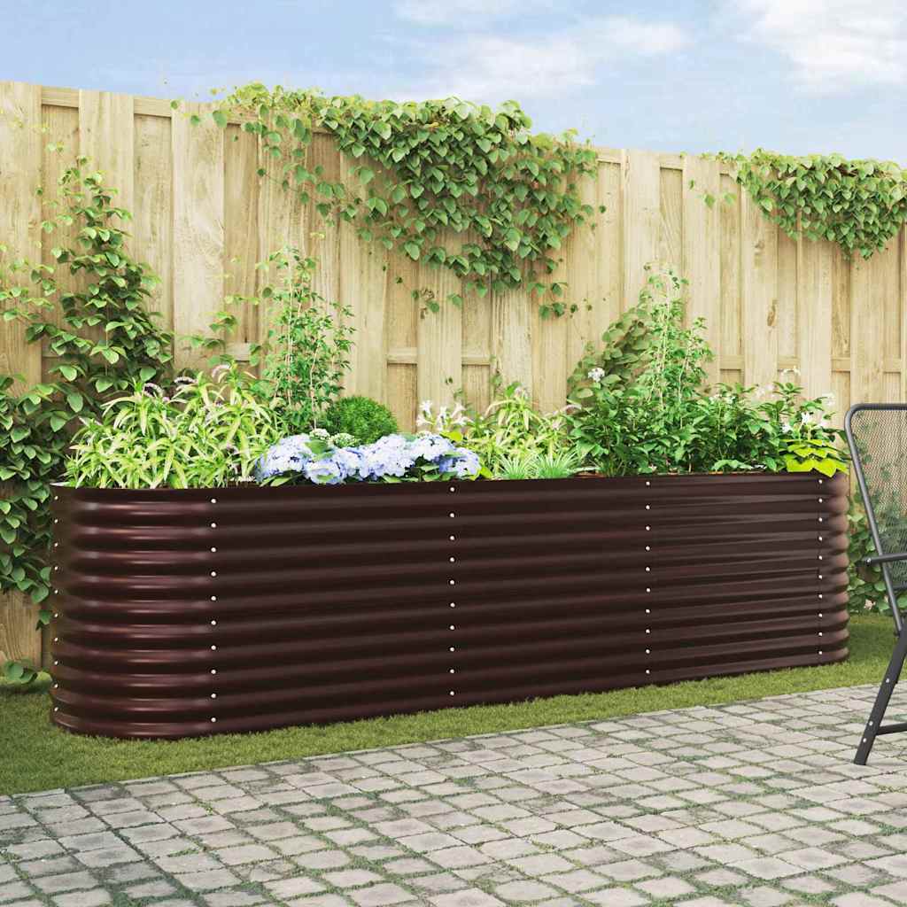 E-shop Multidom Zvýšený záhon Hnedá 320 x 80 x 81 cm Oceľ