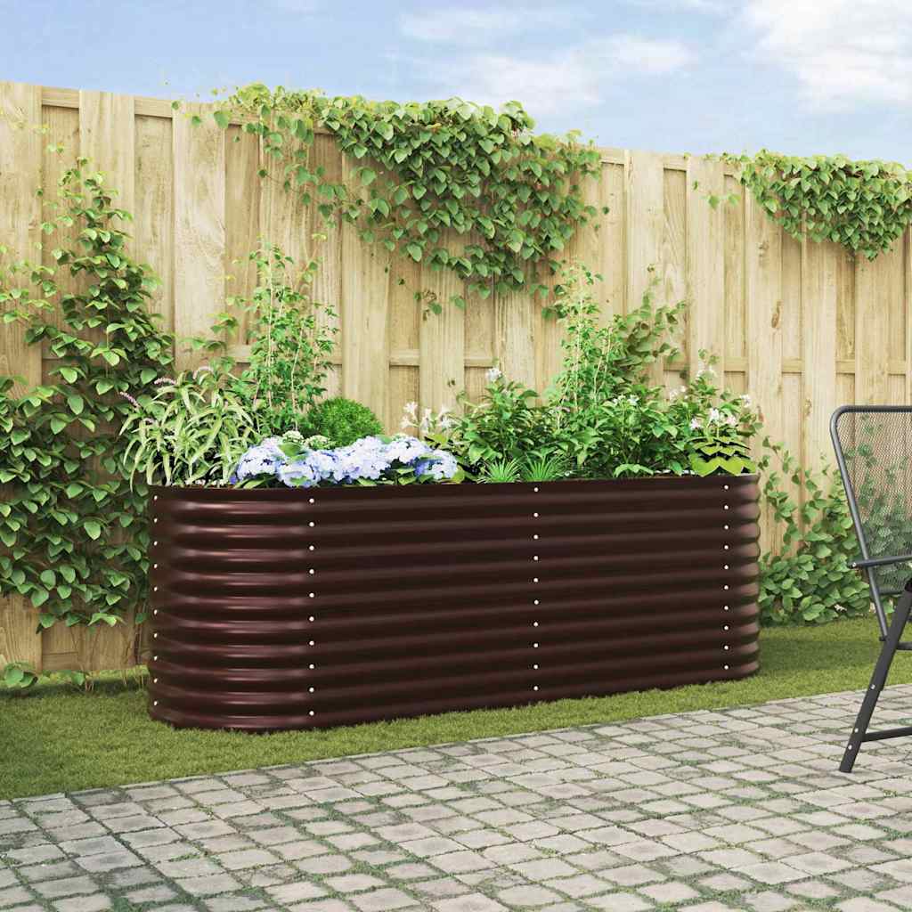 E-shop Multidom Zvýšený záhon Hnedá 240 x 80 x 81 cm Oceľ