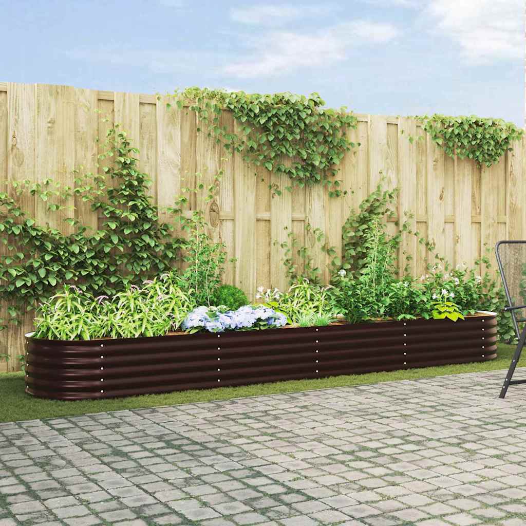 E-shop Multidom Zvýšený záhon Hnedá 400 x 80 x 44 cm Oceľ