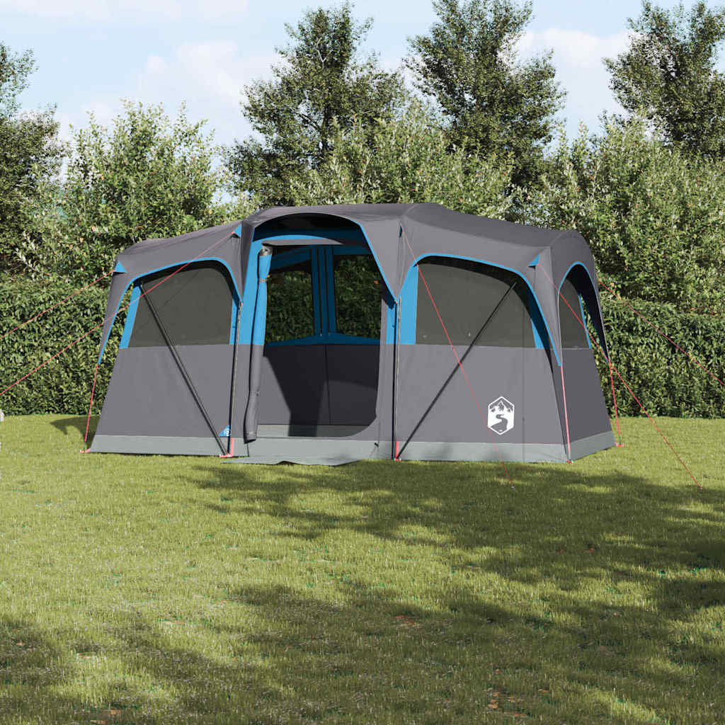 E-shop Multidom Rodinný stan Modrá a šedá 435 x 255 x 216 cm Polyester a oceľ