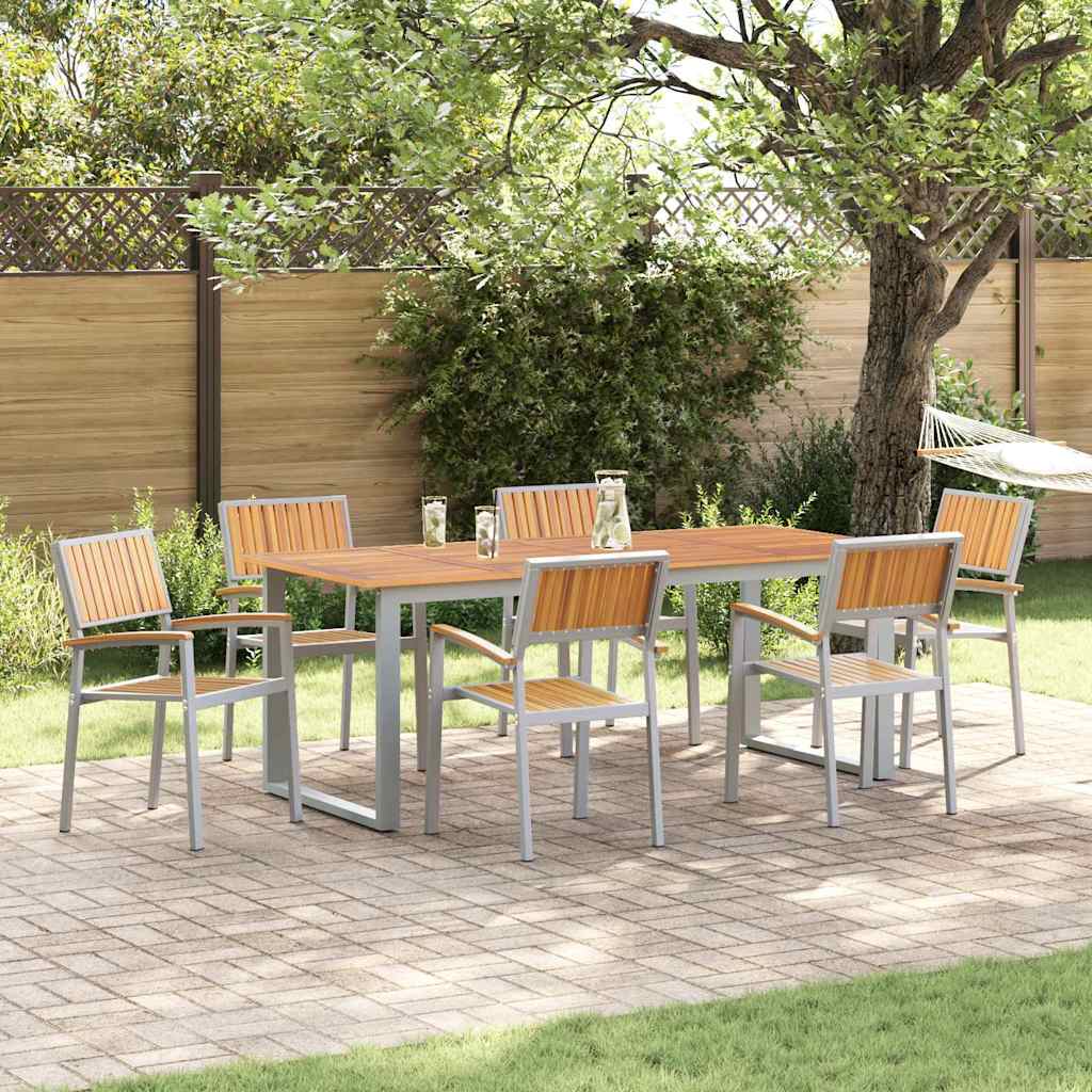 E-shop Multidom Stohovateľná stolička 6 pcs Hnedá 56 x 57 x 87 cm