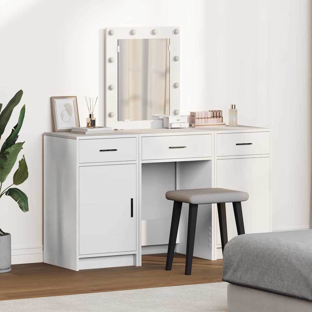 E-shop Multidom Toaletný stolík Biela 50 x 41 x 135 cm Kompozitné drevo