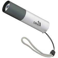 E-shop Vrecková LED baterka Cattara 120lm ZOOM dobíjacia SILVER