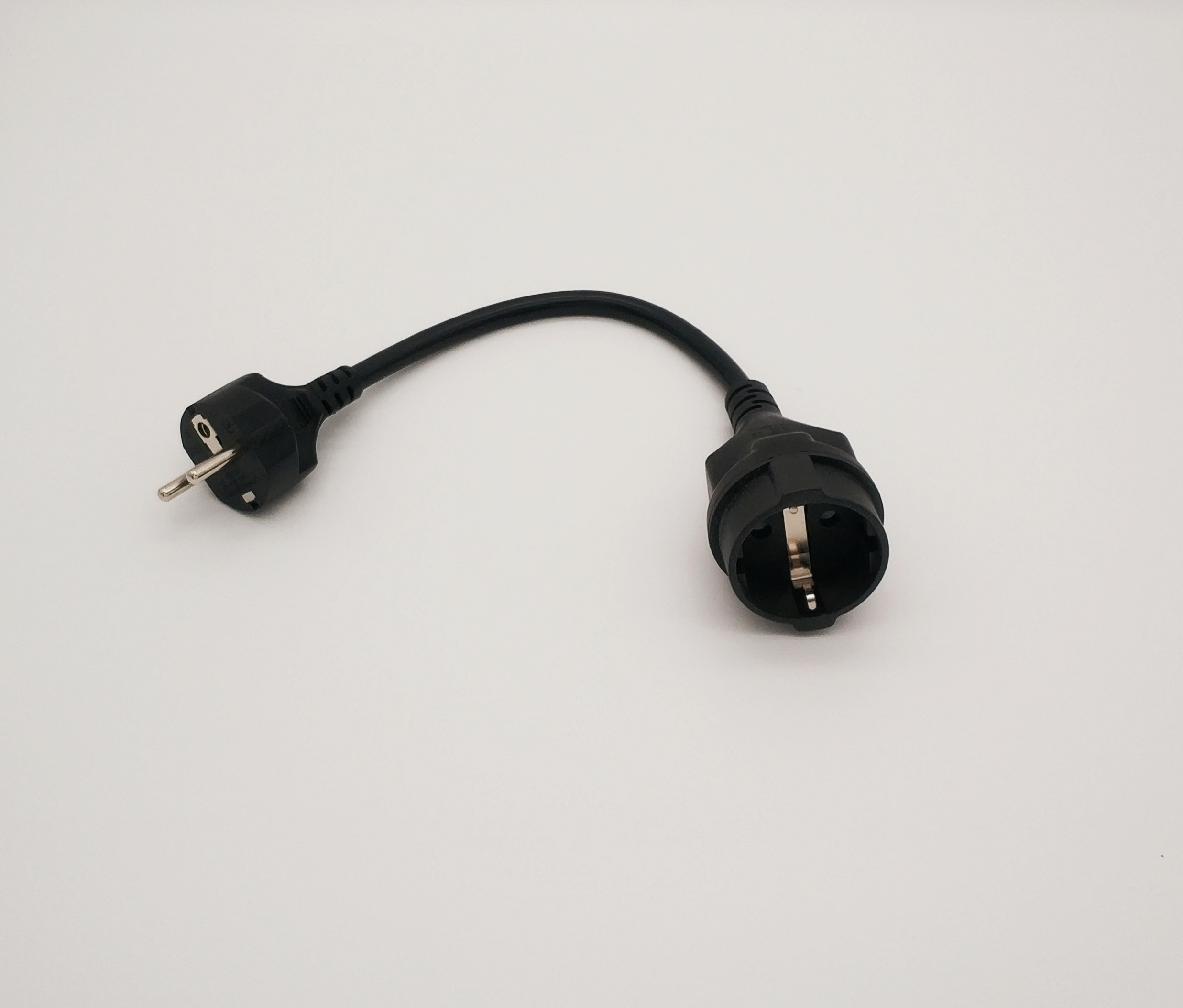 E-shop OEM Prodlužovací přechodka EU PLUG, typ F na typ E, 3 piny, zeměná