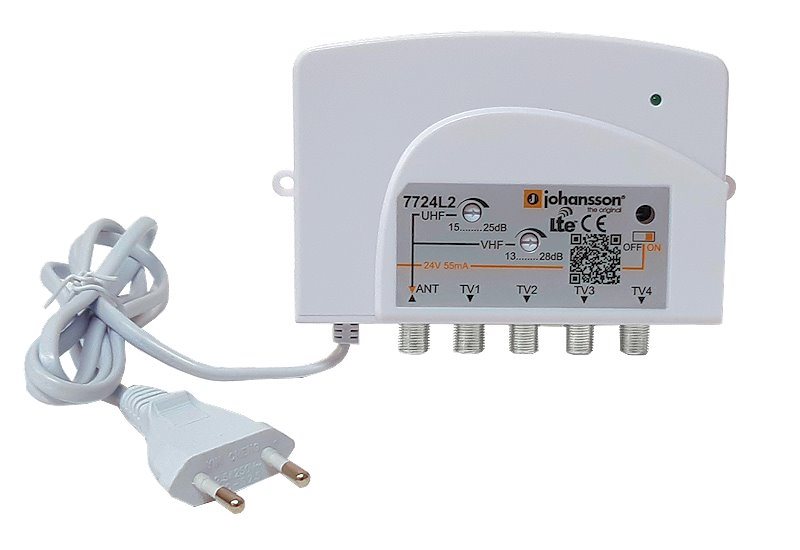 E-shop Domový zosilňovač Johansson 7724L2 s 5G LTE a reguláciou , VHF/UHF