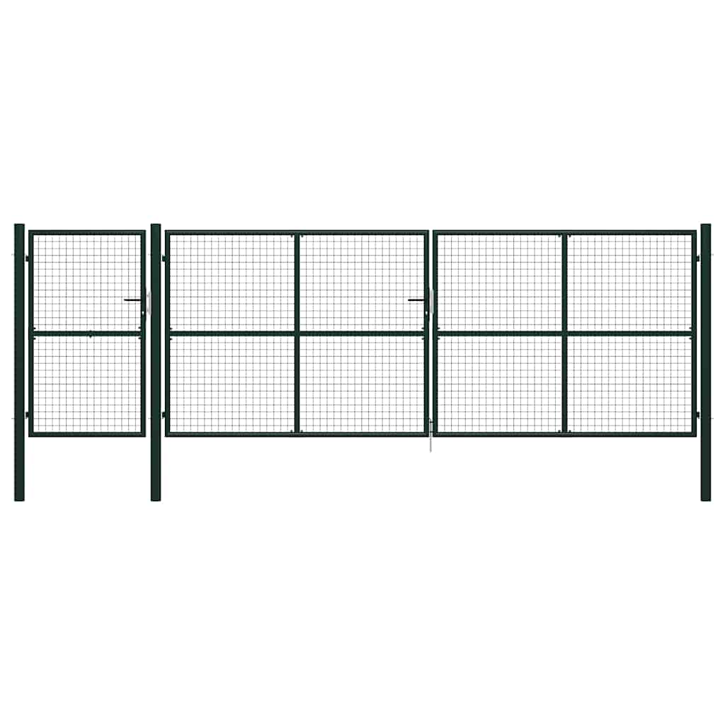 E-shop Multidom Záhradná brána oceľová 500x150 cm zelená