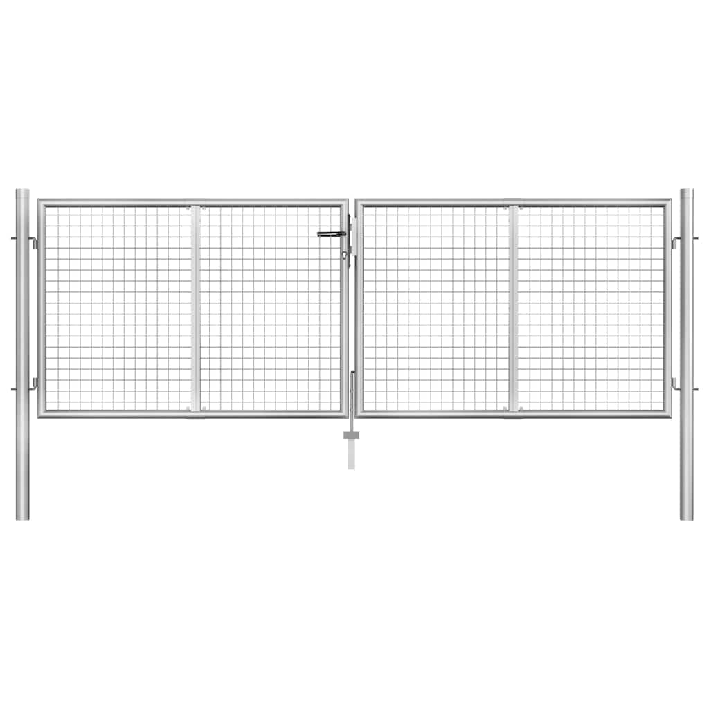 E-shop Multidom Záhradná brána, pozinkovaná oceľ, 300x75 cm, strieborná